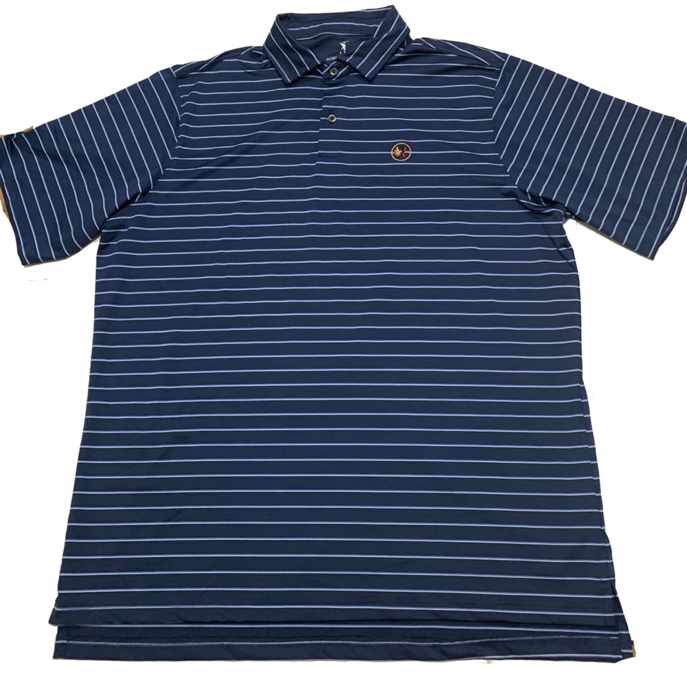 XL / fairway & greene polo shirts Men's Navy Striped Polo Shirt